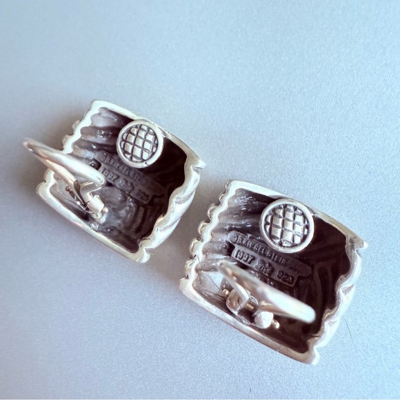 Vintage Barry Kieselstein-Cord Large Clip On Cable Sterling Silver Earri… - Picture 11 of 13